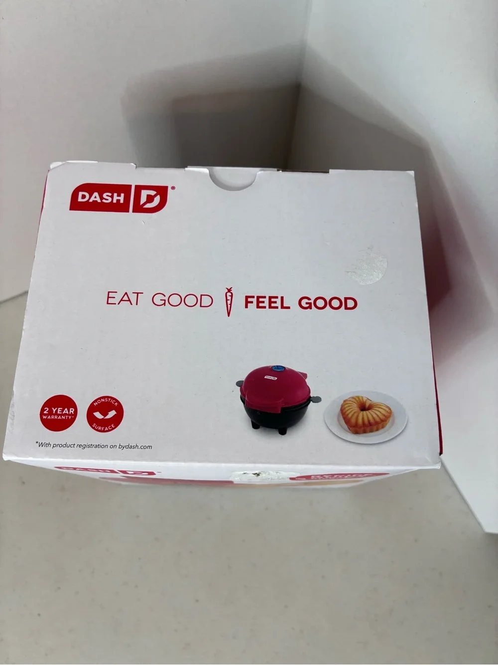 Dash Heart Mini Bundt Maker Red Nonstick Cake Baker